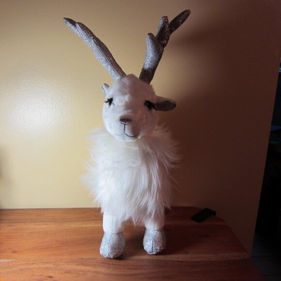 plush 2019 trov white and silver reindeer retired (W4216) - Picture 4 of 12